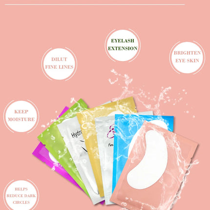50Pairs/Lots Eyelash Extension Patch Under Eye Pads Hydrogel Patches For Extension Lint Free Stickers Eyelash patches Makeup