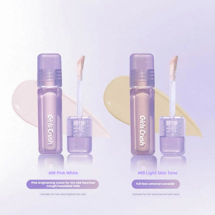 Girlscrush Liquid Concealer Facial Brightening Velvet Sunscreen Mark Expand Moisture Skin Application Holding Makeup