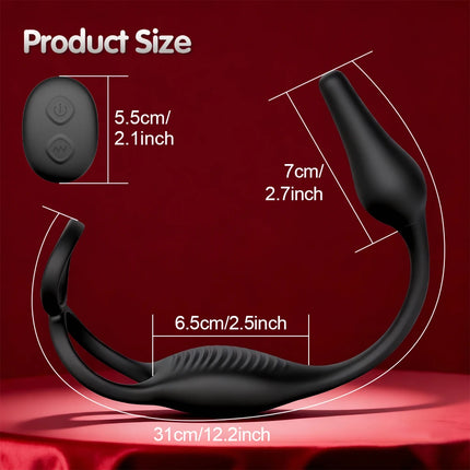 Remote Control Vibrating Butt Plug Cock Ring for Men Prostate Massager for Gay Anal Vibrator Penis Ring Adult Sex Toy for Men
