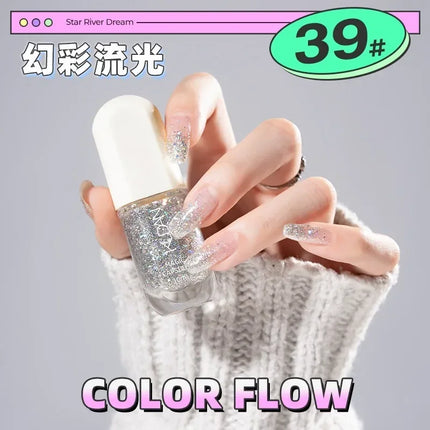 Water-based Nail Polish Tearable Baking Free Solid Color Nail Polish Gel Professional Semi-Permanent Varnish Nail Salon Polish