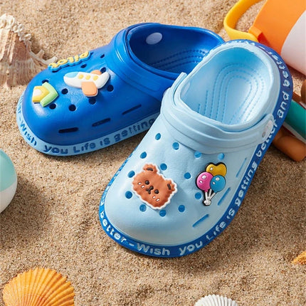 Summer Children Garden Slippers Shoes Boys&Girls Beach Sandal Kids Lightweight Breathable Cute Cartoon Slip Baby Slippers