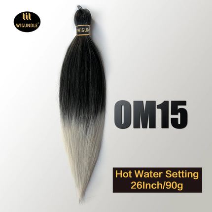 Kanekalon Hair 26 Inch 90g Pre Stretched Jumbo Braiding Hair Box Twist Braids Wholesale Synthetic Hair Extensions For Women