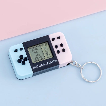 Handheld electronic game console handheld toy classic nostalgic Tetris game keychain small pendant