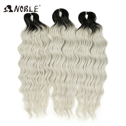 Noble Braiding Hair 300g 24 Inch ANNA Curl Hair Water Wave Twist Crochet Hair Synthetic Rainbow Color Braiding Hair Extensions