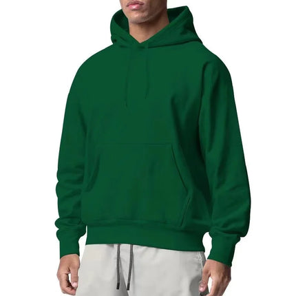 Cotton Hooded Sweatshirt, Solid Color Fashion Fit Sweatshirt, Autumn and Winter Fashion Sweatshirt, Suitable for Going Out