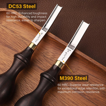 WUTA 1PC Professional Leather Wide Edger Skiver Edge Beveler Sharp M390/DC53 Steel Skiving Thinning Trimming Craft Leather Tools