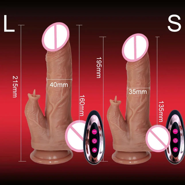 Thrusting Dildo Vibrators for Women Telescopic Sexy Toys Realistic Dildos Female Masturbators Toy Heating Penis With Suction Cup