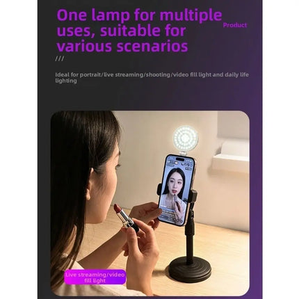 3000-6500K Portable Mini Fill Light Three-color/RGB LED 360° Adjustable Angle Mini LED Video Lamp Magnetic Attraction