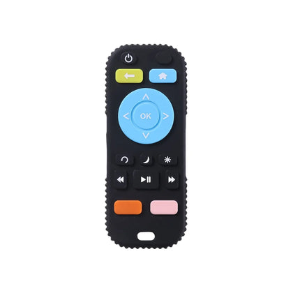 Baby silicone remote control teether baby anti-eating hand teething stick cartoon soothing bite toys