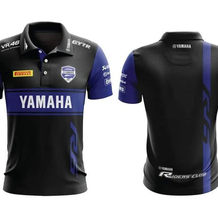 New Yamaha Summer Men's Motorcycle Uniform 3D Printed Polo Shirt Motorcycle Off Road T-shirt Breathable Quick Drying Men's Short