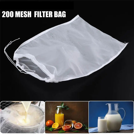 1PC 200mesh Reusable Food Special Cooking Colander Cheese cloth Nut Milk Bag Nylon Fine Mesh Coffee Filter