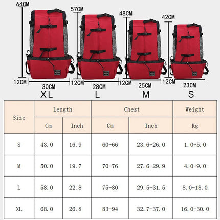 Strong Nylon Dog Carrier Backpack for Small Medium Dogs High Quality Breathable Cycling Backpack for Outdoor Travel Pet Supplies