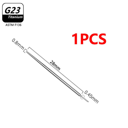 1/10PCS G23 Titanium Puncture Needle Guide Belly Lip Ear Eyebrow Tools Insertion Pin Taper Piercing Stretching Tool Accessory