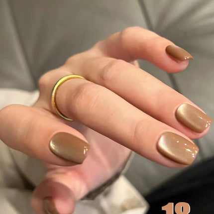 12ml 1-21pcs 2026 New Brown Gold Glass Bead Cat Eye Gel Nail Polish Black Red Magnet Cat Eye Gel Polish Gold Nails Nail Art