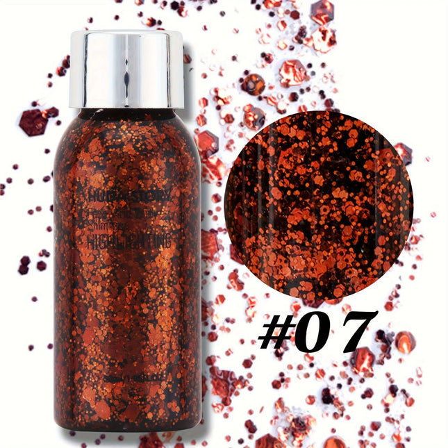 Glitter Sequins Gel Eyeshadow Cream Face Crystal Sequins Gel Shimmer High Gloss Eye Shadow Nail Hair Glitter Gel Stage Makeup