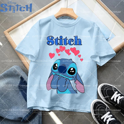 Summer Kawaii Embroidered Children's Clothing Cute Boys and Girls Children's T-shirts Round Neck Summer Children's Short Sleeves