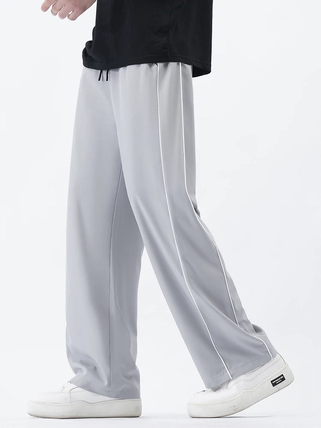 Summer Men Sweatpants Joggers Straight Pants Neutral Breathable Loose Outdoor Quick Drying Fabric Fitness Pants Casual Trouser