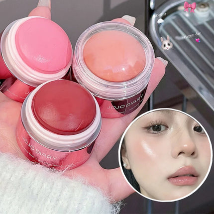 Creamy Pink Red Blush Stick Soft Face Blusher Cream Korean Makeup Peach Cheek Tint Brightening Apricot Contouring Rouge Cosmetic