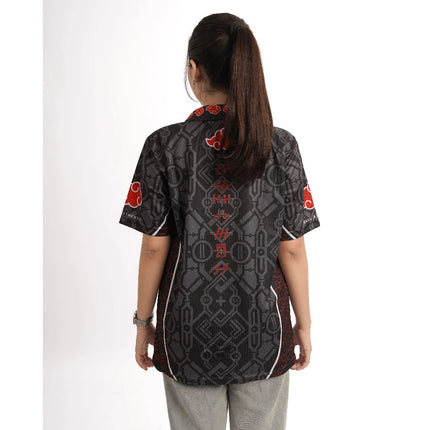 NEW Naruto AKATSUKI Anime Polo T-Shirt Vintage Baseball Jersey Style Men Women 3D Full Print Y2k Streetwear Harajuku Graphic Tee