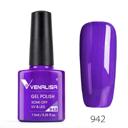 Venalisa Nail Gel Polish Semi Permanent Salon Quality TPO Free Glitter 7.5ml Soak off UV LED Nail Gel Varnish