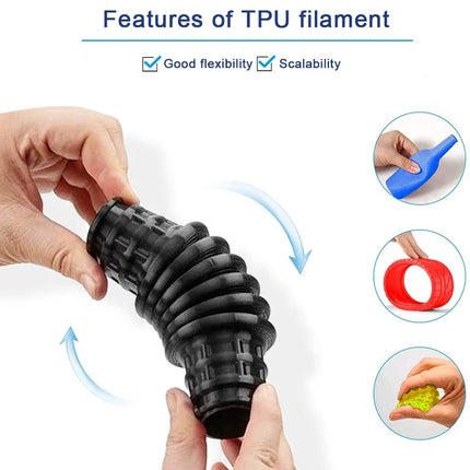 Flexible Filament Transparent TPU 1.75mm 1kg 500g 250g Fit FDM 3D Printer Material 95A Soft TPU Filament Clear Blue Green Red