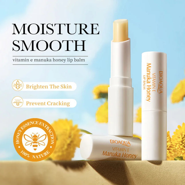 BIOAOUA Vitamin E Honey Lip Balm Moisturizing Anti-Cracking Nourishing Lipstick Lips Skin Care Products