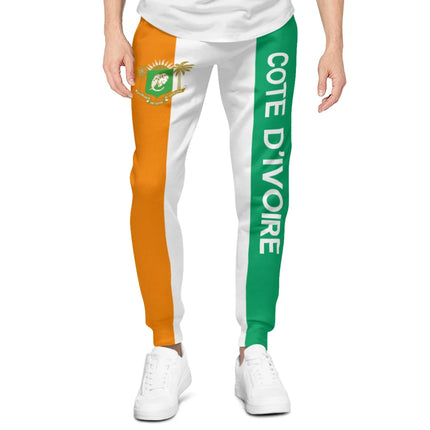 Mens Sweatpants Cote d'Ivoire Flag Pants with Pockets Joggers Soccer Football Multifunction Sports Sweat With Drawstring