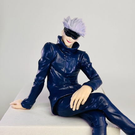 Gray Blue Hair Anime Statue Desktop Decoration Japanese Cartoon Figurine ACG Ornament Creative Home Decor Gift