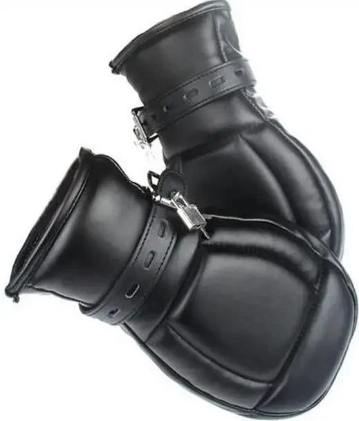 Handcuffs Mittens Boot Booties Leather Gloves Dog Paw Padded Fist Mitts Socks BDSM Bondage Sex Toys Gloves Puppy Play Fetish