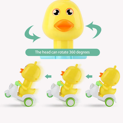 Children's press duck motorcycle toy, inertia scooter