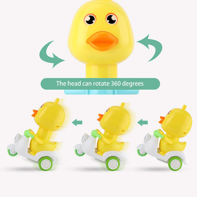 Children's press duck motorcycle toy, inertia scooter