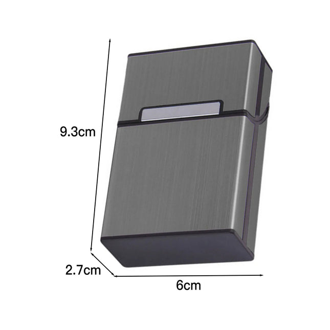 Aluminum Cigarette Case Portable 20 Cigarette Holder Stylish Metal Smoke Storage Box Container for Home & Business Use