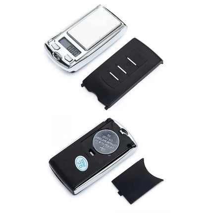 Car Key Shape High Precision Digital Jewelry Scale with LCD Display Electronic Gram Pocket Scale with Battery, 0.01g, 200g/100g