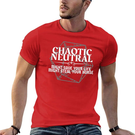 Chaotic Neutral - Might Save Your Life. Might Steal Your Horse DnD Character Alignment Print T-Shirt
