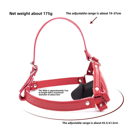 Silicone Dildo Ball Gag PU Leather Harness BDSM Bondage Restraints Sexy Adult Sex Toys for Women Men Couples Roleplay Slave Gear