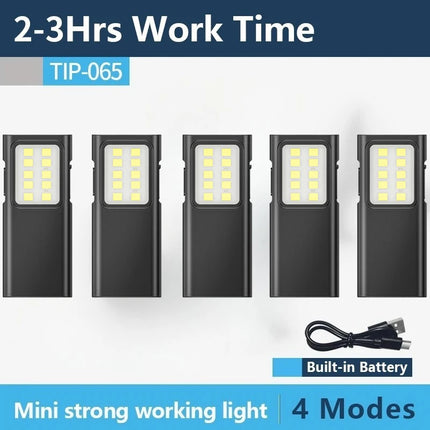 Rechargeable EDC Flashlight Super bright Pocket Torch Portable Pen Clip Headlamp Mini Handheld Flashlights Outdoor Camping Lamp