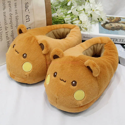 New Panda Bubu And Yier Plush Slippers Cartoon Panda Indoor Couple'S Warm Cotton Slippers Autumn And Winter Gift