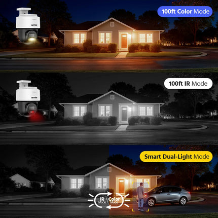 ANNKE 8MP PT Speed Dome PoE Security Camera Smart Dual Light Night Vision Human Detection Auto-Track Lite Two-Way Audio CPT500