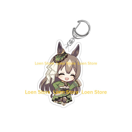 Uma Musume Pretty Derby Tokai Teio Silence Suzuka Gold Ship Mejiro McQueen Vodka Daiwa Scarlet Chibi  Acrylic keychain pendant