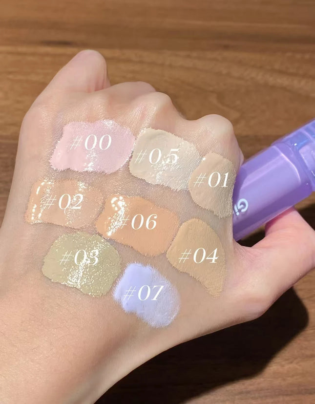 Girlscrush Liquid Concealer  Moisturizing Brightening Conceal Pore Watery Velvet Longlasting Cover Red Streaks Face