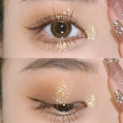Potato Texture Glitter Eyeshadow Palette Pearlescent Diamond Monochrome Highlighter Powder Brighten Shiny Eyes Makeup Cosmetics