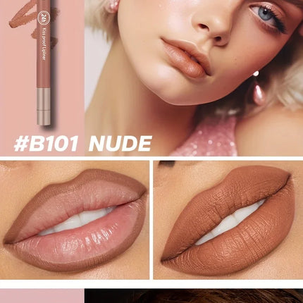 BEAUTY GLAZED 10 Color Nude Lip Liner Natural Long-Lasting Waterproof Matte Effect  Easy-To-Color and Non-Smudge Lip Liner
