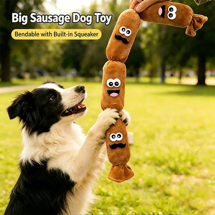 Funny Squeaky Dog Toy Bite Resistant Plush Chew Toy Interactive Teeth Cleaning Molar Toy For Puppy Dogs Self Play Entertainment