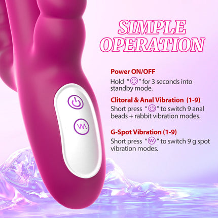 Rabbit Vibrator Realistic Dildo Sex Toys for Women 9 Vibration G Spot Clitoral Vibrators Stimulator Sex toys for AV Wand 18+