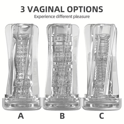 Transparent Vagina Adult Endurance Exercise Adult Supplies Vacuum Pocket Cup Male Masturbator Cup Soft Pussy Sex Toys for Men