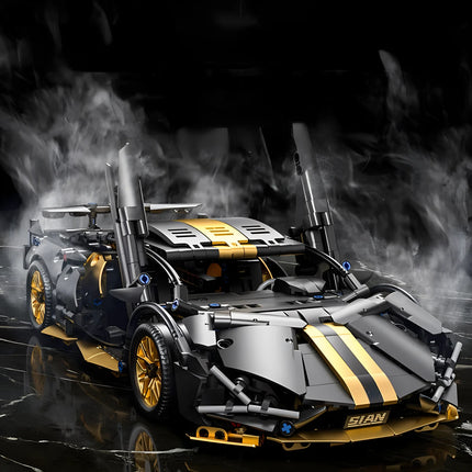 Technical Racing Sport Car Model Building Blocks technic adults 1:14 DIY Supercar Brick Puzzle Toys Kid Adult Gift（1280+granule）