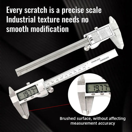 6 Inch 150mm Digital Vernier Caliper Stainless Steel Micrometer Measuring Tool Depth Ruler