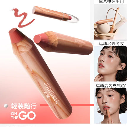 Judydoll Lip Cheek Multi-purpose Pen Lip Glaze Lipstick Nude Non-Stick Cup Waterproof Long Lasting Red Lip Tint Cosmetics Makeup