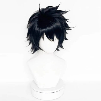 Death Note L Lawliet Al Rolette cos Wig Black Anti-upturned Anime Short Hair Comic Reality Show synthetic Wig