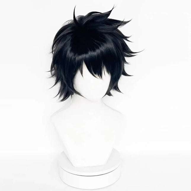 Death Note L Lawliet Al Rolette cos Wig Black Anti-upturned Anime Short Hair Comic Reality Show synthetic Wig